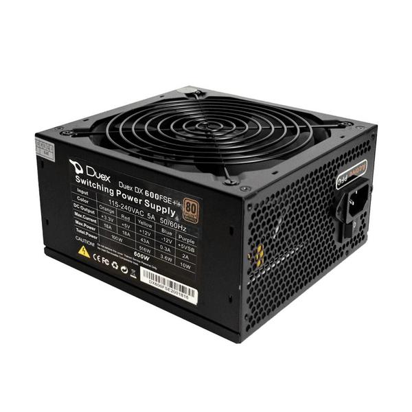 Imagem de Fonte ATX 600W 80 Plus Bronze PFC Ativo DX-600FSE++ - Duex