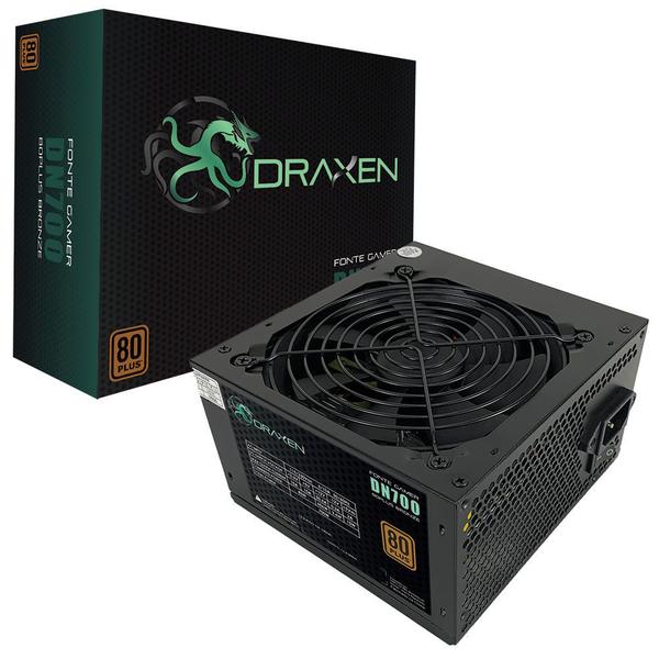 Fonte ATX 700W 80 Plus Bronze PFC Ativo DN700 Draxen Imagem de Fonte ATX 700W 80 Plus Bronze PFC Ativo DN700 Draxen