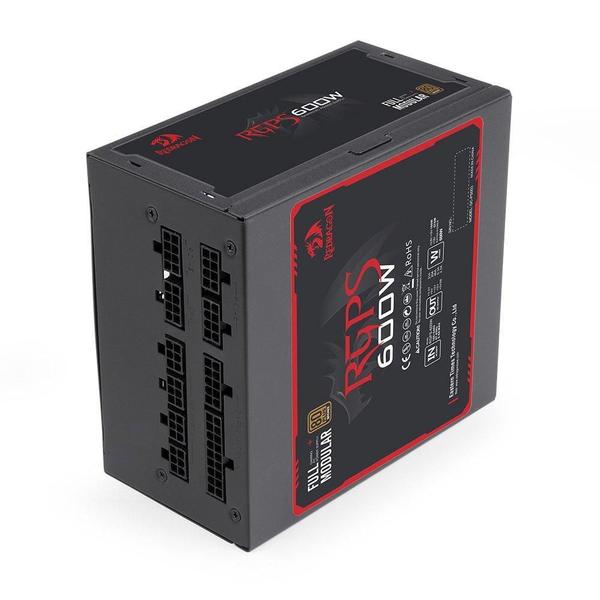 Imagem de Fonte Atx Gamer Redragon 600W Real 80 Plus Bronze Modular