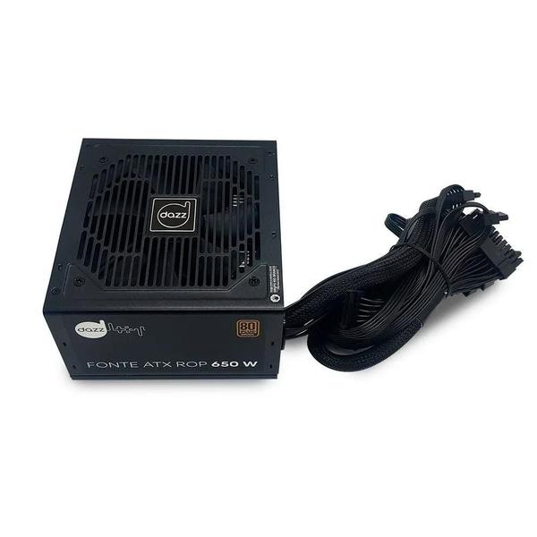 Fonte ATX ROP 650W Real 80Plus Bronze PFCAtivo Dazz 63000002 Imagem de Fonte ATX ROP 650W Real 80Plus Bronze PFCAtivo Dazz 63000002