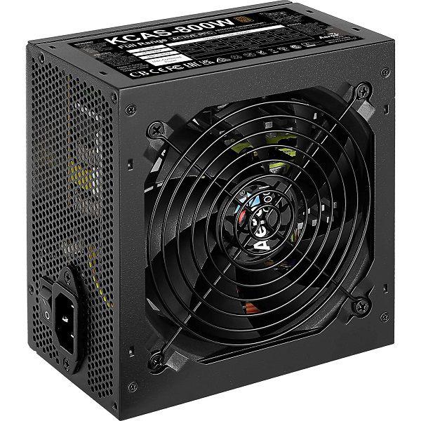 Imagem de Fonte ATX sem Cabo 800W KCAS Preto Aerocool