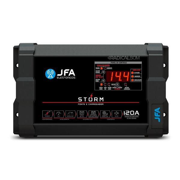 Imagem de Fonte Automotiva 120a Jfa Carregador Slim Oferta Pro Storm