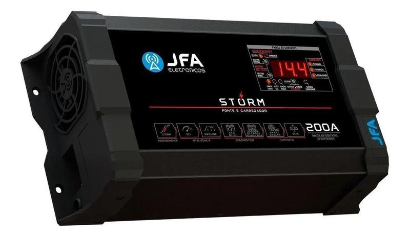 Imagem de Fonte Automotiva Jfa 200 Amperes Automatico Monovolt 220V