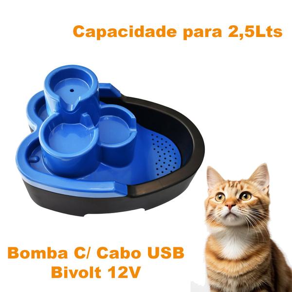 Imagem de Fonte Bebedouro Automático Gato Pet 2,5L Bivolt Silencioso