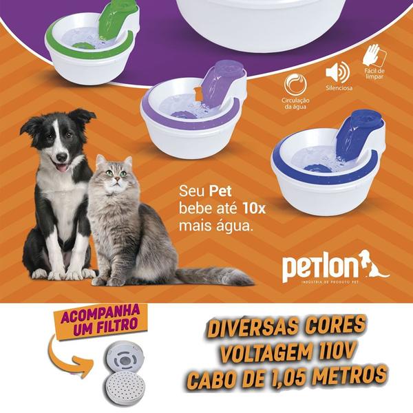 Imagem de Fonte Bebedouro Pet Automático para Cães e Gatos 2 Litros 110v com Filtro De Carvao