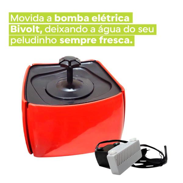 Imagem de Fonte Bebedouro Purificador De Água Gatos E Cães Pet Bivolt