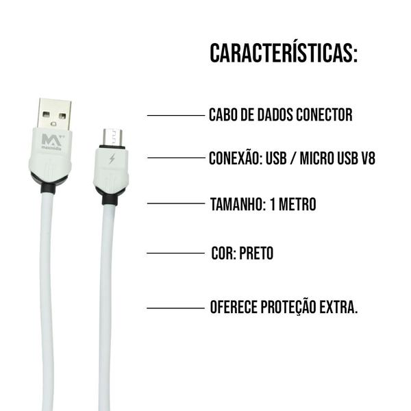 Imagem de Fonte Bivolt Para Carregador 2 Entradas Com Cabo Micro Usb V8