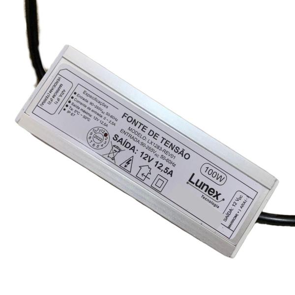 Imagem de Fonte Blindada 100W Bivolt 12V 12,5A