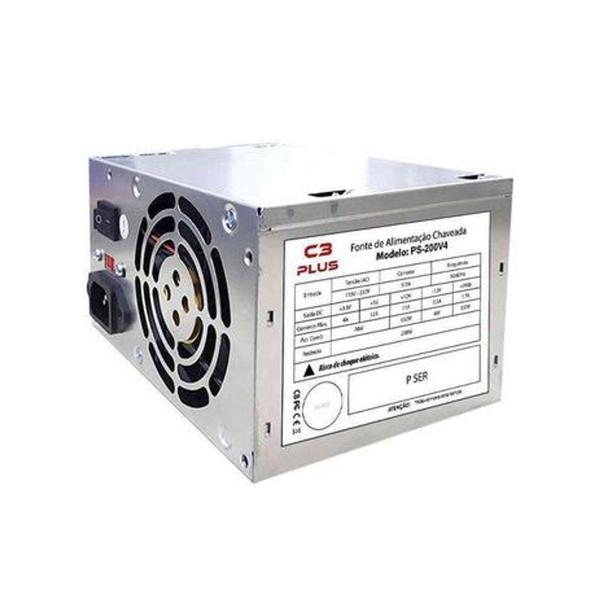 Fonte c3tech 200w c3plus - ps-200v4 - all nations com Imagem de Fonte c3tech 200w c3plus - ps-200v4