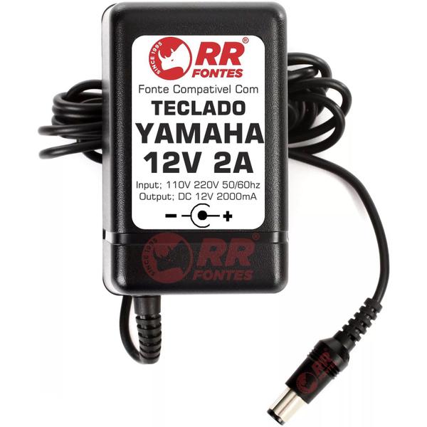Fonte carregador 12V para teclado Yamaha PA-5D modelo PSR-550 - RRFontes Imagem de Fonte carregador 12V para teclado Yamaha PA-5D modelo PSR-550