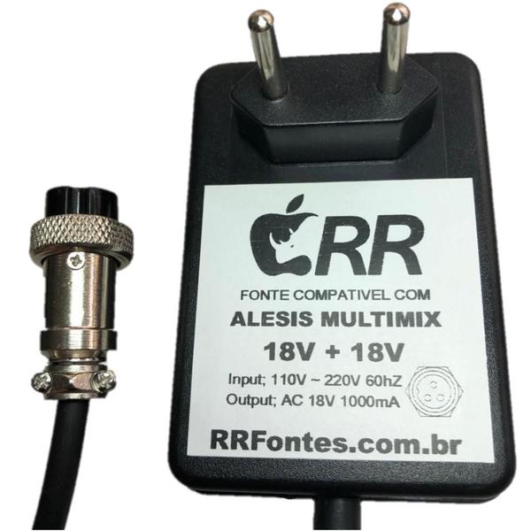 Imagem de Fonte carregador 18Vac para mesa de som Alesis AMMX8U-US modelo MM8USB2.0