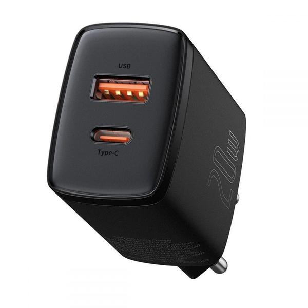 Imagem de Fonte carregador 20w baseus turbo usb-c + usb