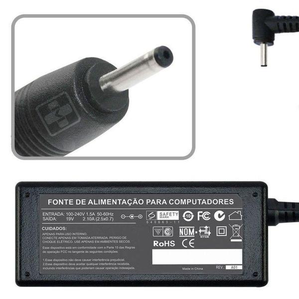 Fonte Carregador Asus Eeepc 1201n 19v 2.1a 40w 608 - Replacement Imagem de Fonte Carregador Asus Eeepc 1201n 19v 2.1a 40w 608 - Replacement