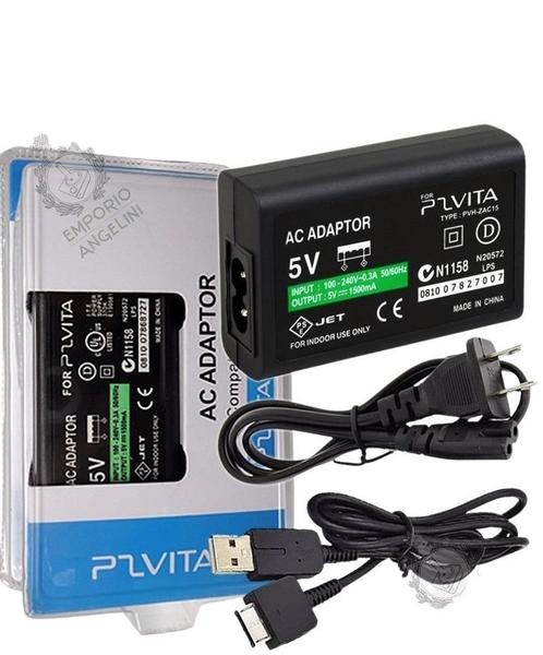 Imagem de Fonte Carregador Bivolt Sony Ps Vita Psvita + Cabo Usb