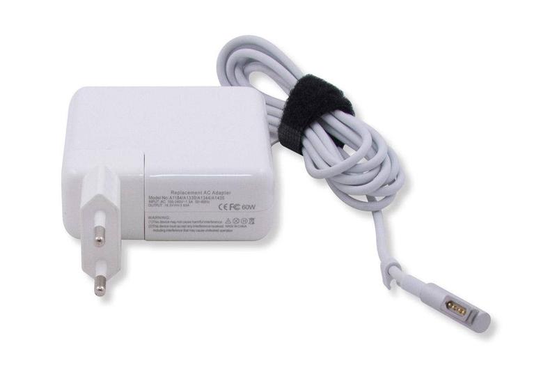 Imagem de Fonte Carregador bringIT compatível com para Notebook Apple MacBook MagSafe Tipo "L"  16.5V 3.65A 60W Pino MagSafe L