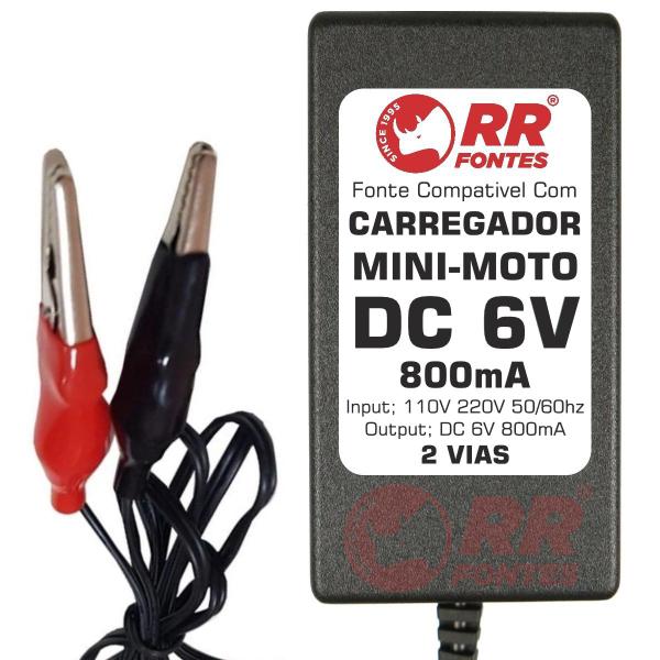 Imagem de Fonte Carregador DC 6V 800mA Para MIni-Moto Mini-Carro Infantil De Garra