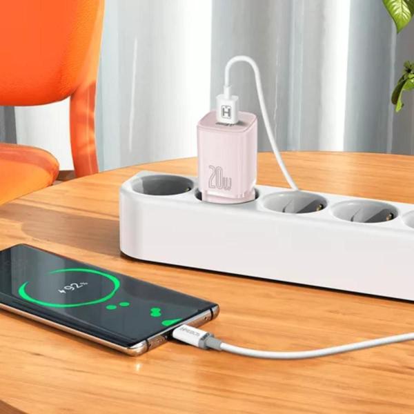 Imagem de Fonte Carregador Duplo 20W Hrebos Turbo Usb-C + Usb