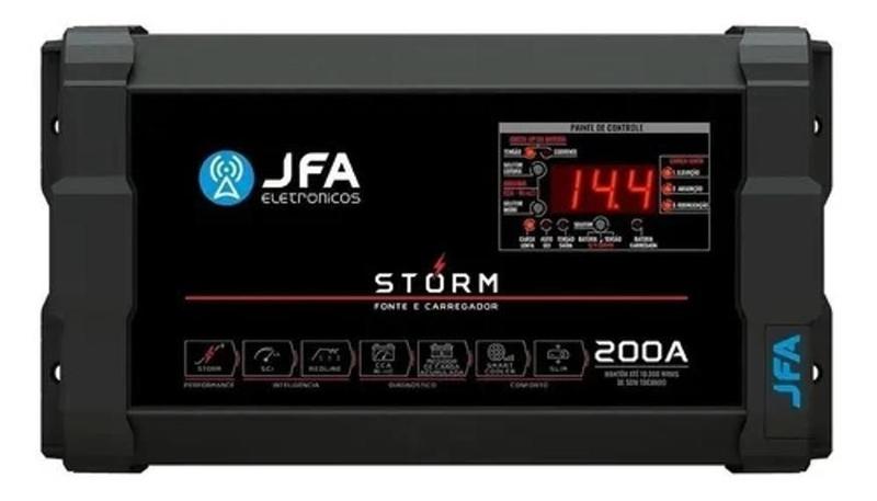 Imagem de Fonte Carregador Jfa 200A Slim Bivolt Com Voltimetro Storm