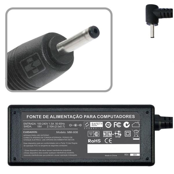 Imagem de Fonte Carregador Para Asus Eee Pc Seashell 1015bx 19v 2.1a 608