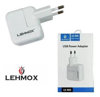 Imagem de Fonte Carregador Para Celular Usb 5v 12w Branco Anatel LE-405 Lehmox