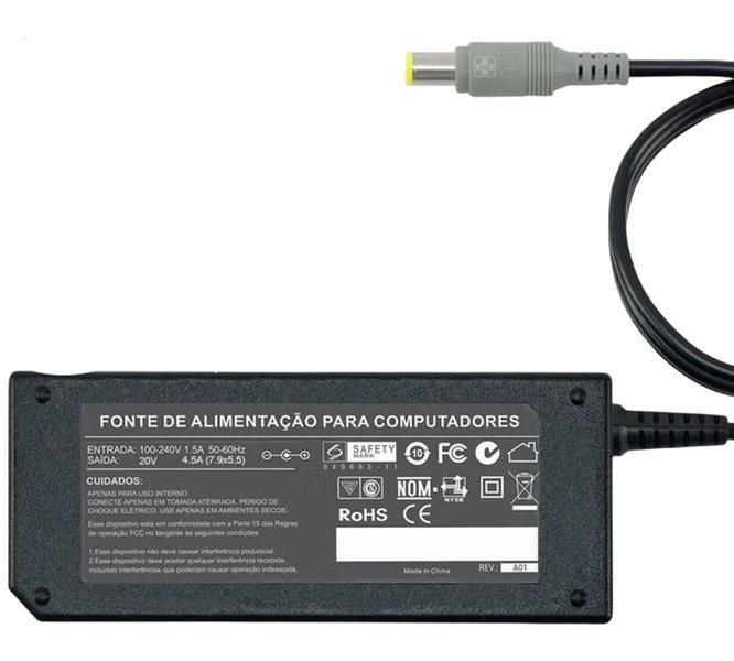 Imagem de Fonte Carregador Para Lenovo T T60 E T61 20v 90w 558