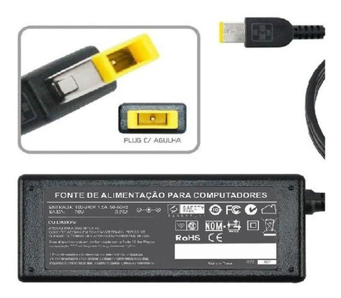Fonte Carregador Para Lenovo Thinkpad Touch T540 20v 3.25a 844 - Replacement Imagem de Fonte Carregador Para Lenovo Thinkpad Touch T540 20v 3.25a 844