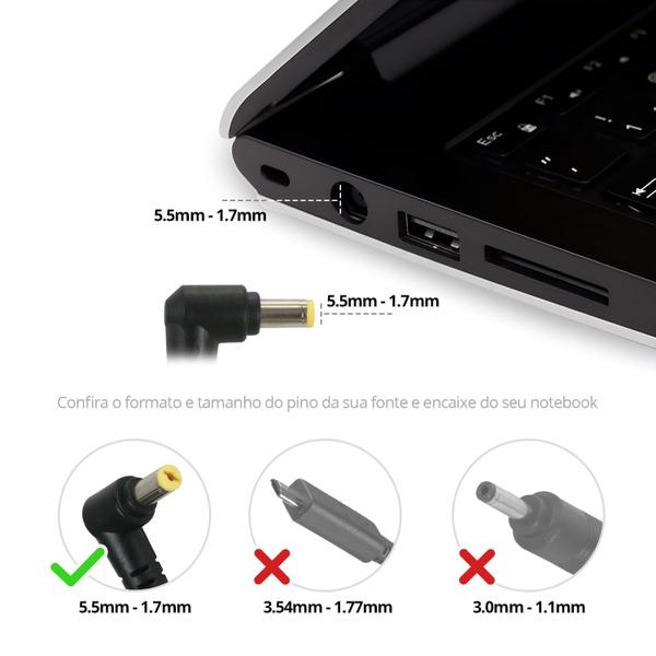 Imagem de Fonte Carregador para Notebook Acer E1-571-6404