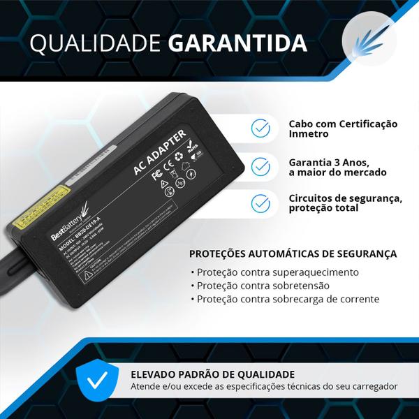 Fonte Carregador para Notebook Dell 5557-A10 - BestBattery Imagem de Fonte Carregador para Notebook Dell 5557-A10