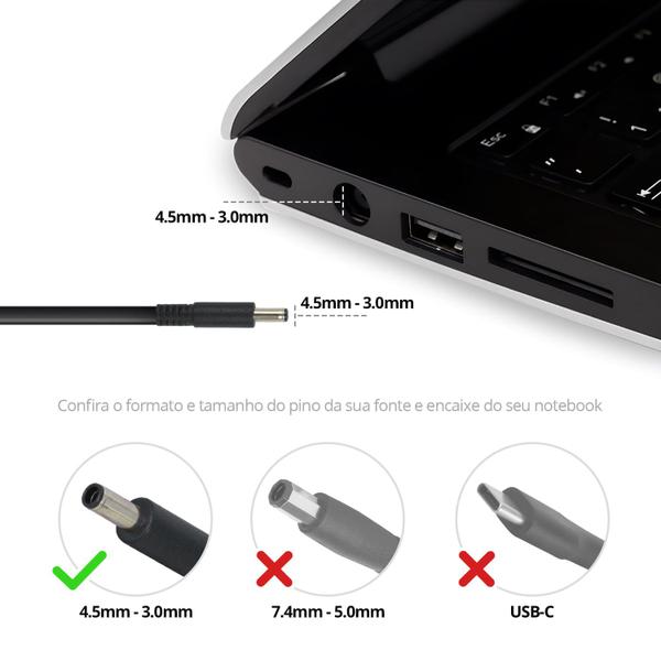 Fonte Carregador para Notebook Dell 7786 - BestBattery Imagem de Fonte Carregador para Notebook Dell 7786