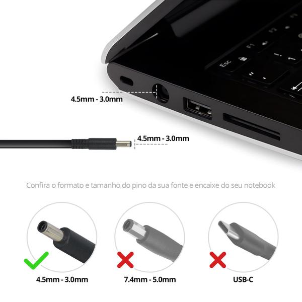 Imagem de Fonte Carregador para Notebook Dell Inspiron 13-P69G