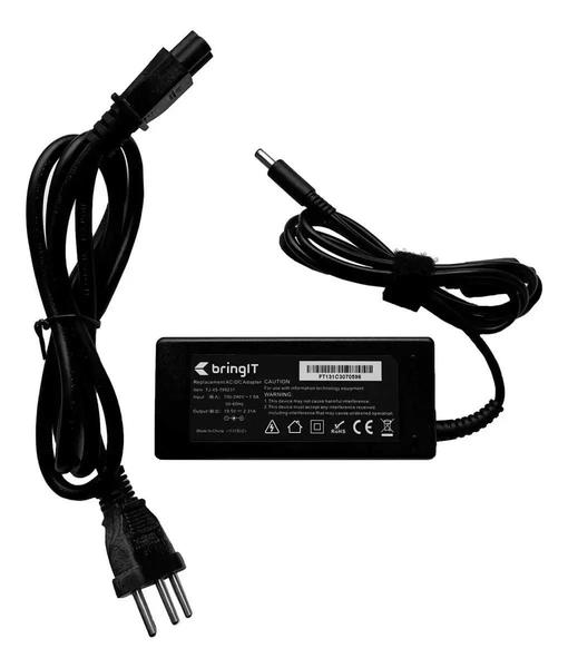 Imagem de Fonte Carregador Para Notebook Dell La45nm140 Xps 12 Inspiron 3501 De 19.5V 45Wh 2.31A Plug 4.5Mm X 3.0Mm Fino