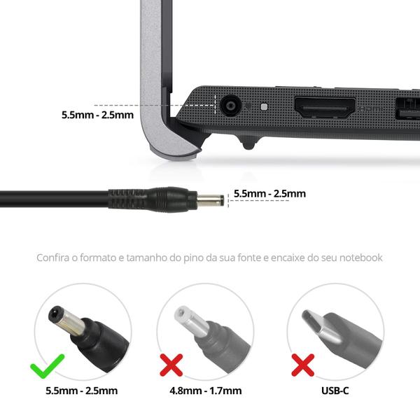 Imagem de Fonte Carregador para Notebook HP Pavilion N5425