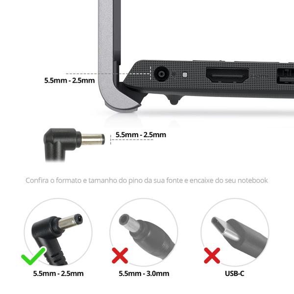 Imagem de Fonte Carregador para Notebook HP Pavilion XT