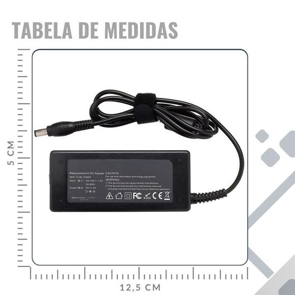 Imagem de Fonte Carregador Para Notebook Toshiba Padrão 15v 5a 75w 