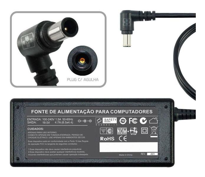 Imagem de Fonte Carregador Para Sony Vaio Pcg-31311x 19,5v  493