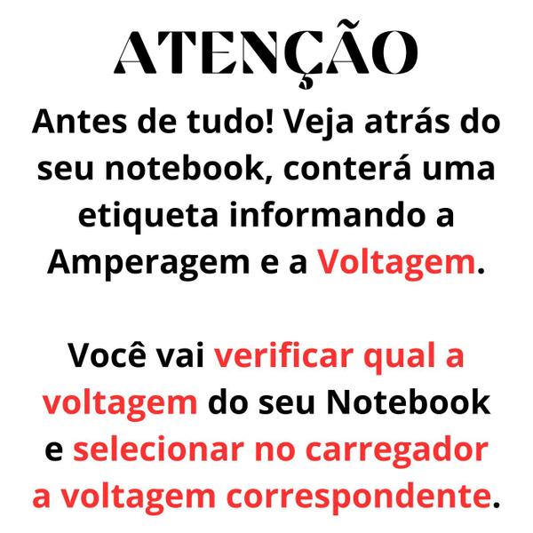 Imagem de Fonte Carregador Universal Notebook Laptop Adaptação Rápida