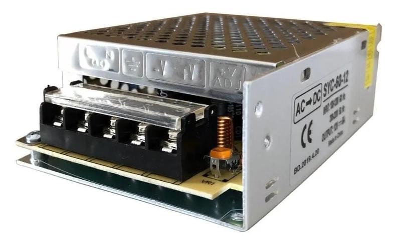 Fonte Chaveada 12V - 5A Colmeia Bivolt (Pa) - Vs Imagem de Fonte Chaveada 12V - 5A Colmeia Bivolt (Pa)