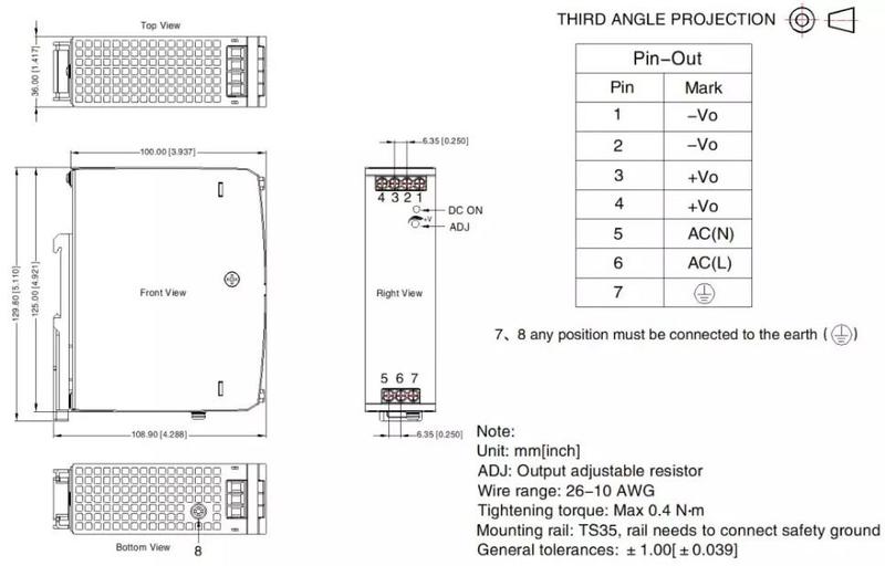 Imagem de Fonte chaveada alim. 85-264vac - saída 24vdc / 3,125a / 75w - li75-20b24r2s (proauto)