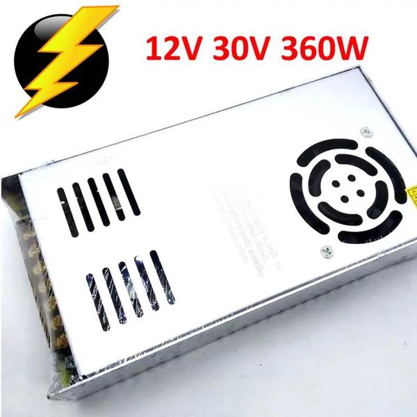 Imagem de Fonte Chaveada Alimentação 12v 30A 360W Para Elétricos Som Automotivo CFTV Câmera Fita LED 59009