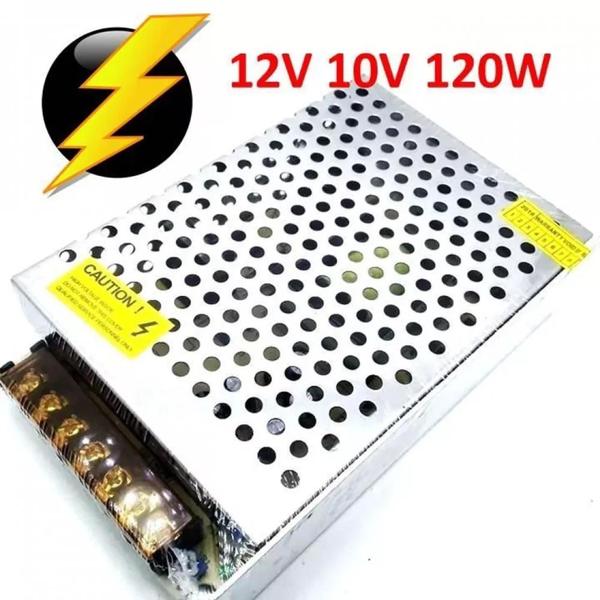 Imagem de Fonte Chaveada Alimentação 12V 5A 60W Para Elétricos Automotivo CFTV Fita Led 59005