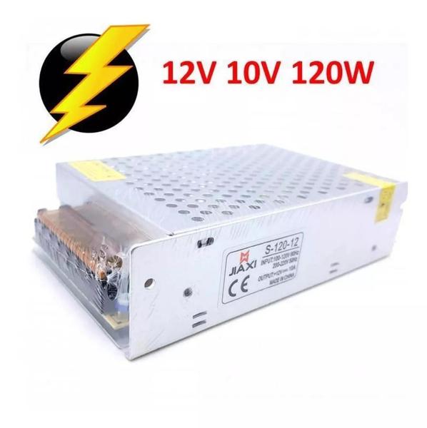 Imagem de Fonte Chaveada Alimentação 12v 5A 60W Para Elétricos Som Automotivo CFTV Câmera Fita Led 59005