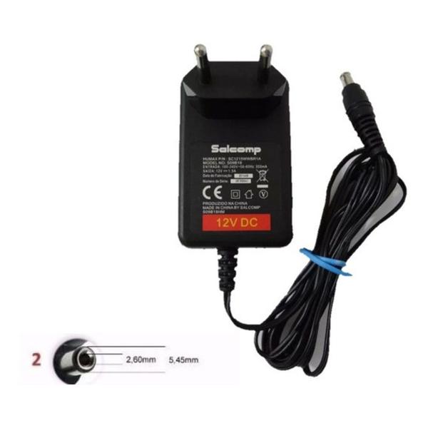 Imagem de Fonte Chaveada Bivolt 12v 1,5A Plug P4 Plug Fêmea