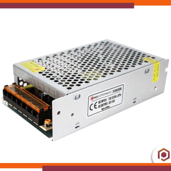 Fonte Chaveada Colmeia 12v 15a 180w Bivolt P/ Cftv Fitas Led - Pci Eletro Parts Imagem de Fonte Chaveada Colmeia 12v 15a 180w Bivolt P/ Cftv Fitas Led