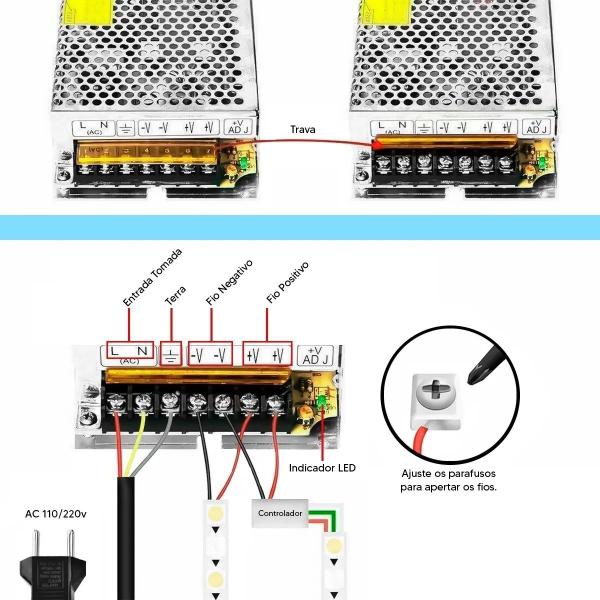 Imagem de Fonte Chaveada Colmeia 12v 20a Estabilizada Cftv Led Camera Som