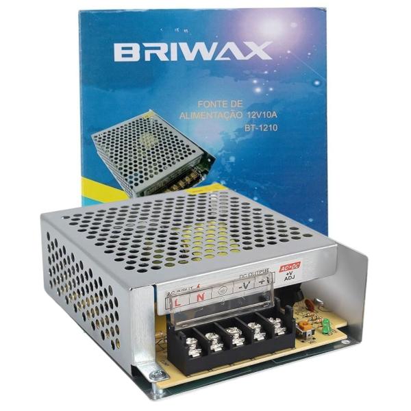 Imagem de Fonte Chaveada Colmeia Briwax 12V 120W 10A Bivolt - BT-1210