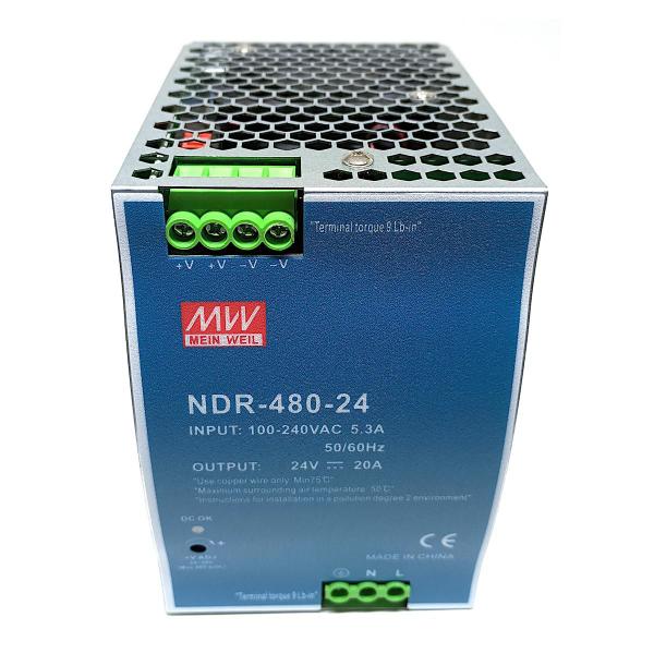 Imagem de Fonte Chaveada Mean Well Model. Ndr-480-24 480W 24Vdc