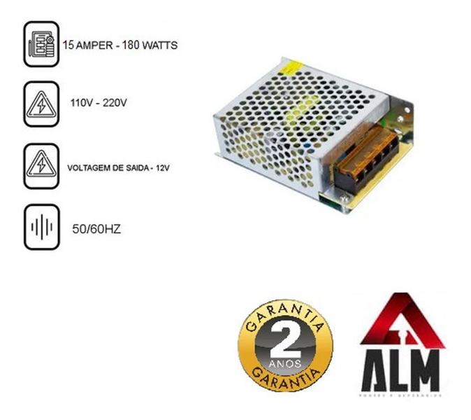 Imagem de Fonte Colméia 12V 10A 120W Cftv Led Bivolt Garantia 2 Anos  3578