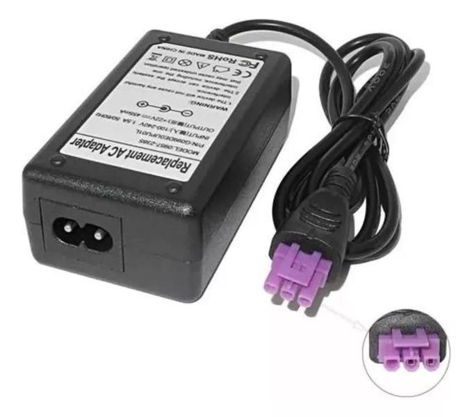 Imagem de Fonte Compatível Impressora Rhos 2050 Plug Roxo + Cabo Energia +