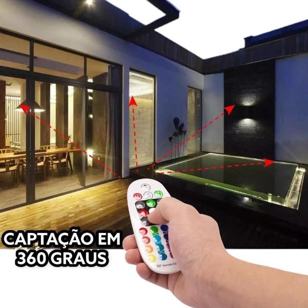 Imagem de Fonte Conector RGB 100 Metros Controle Mangueira Fita de Led Iluminaçao Decoraçao Receptor Ambiente