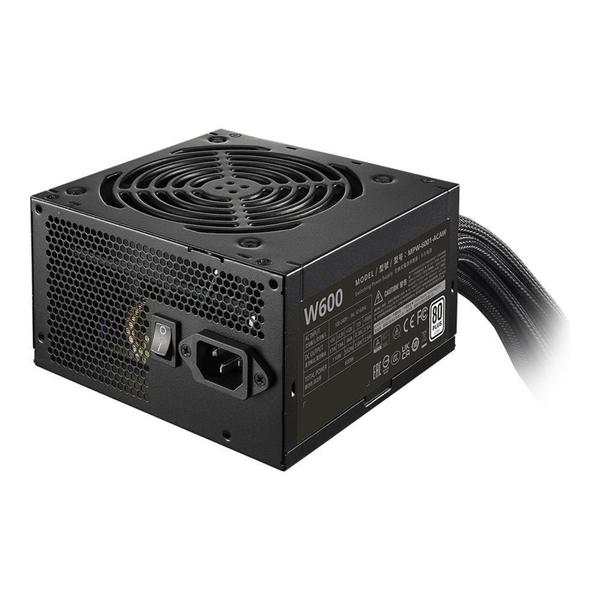 Imagem de Fonte Cooler Master Elite Nex W600, 600W, 80 Plus White, PFC Ativo, Bivolt, Com Cabo, Preto